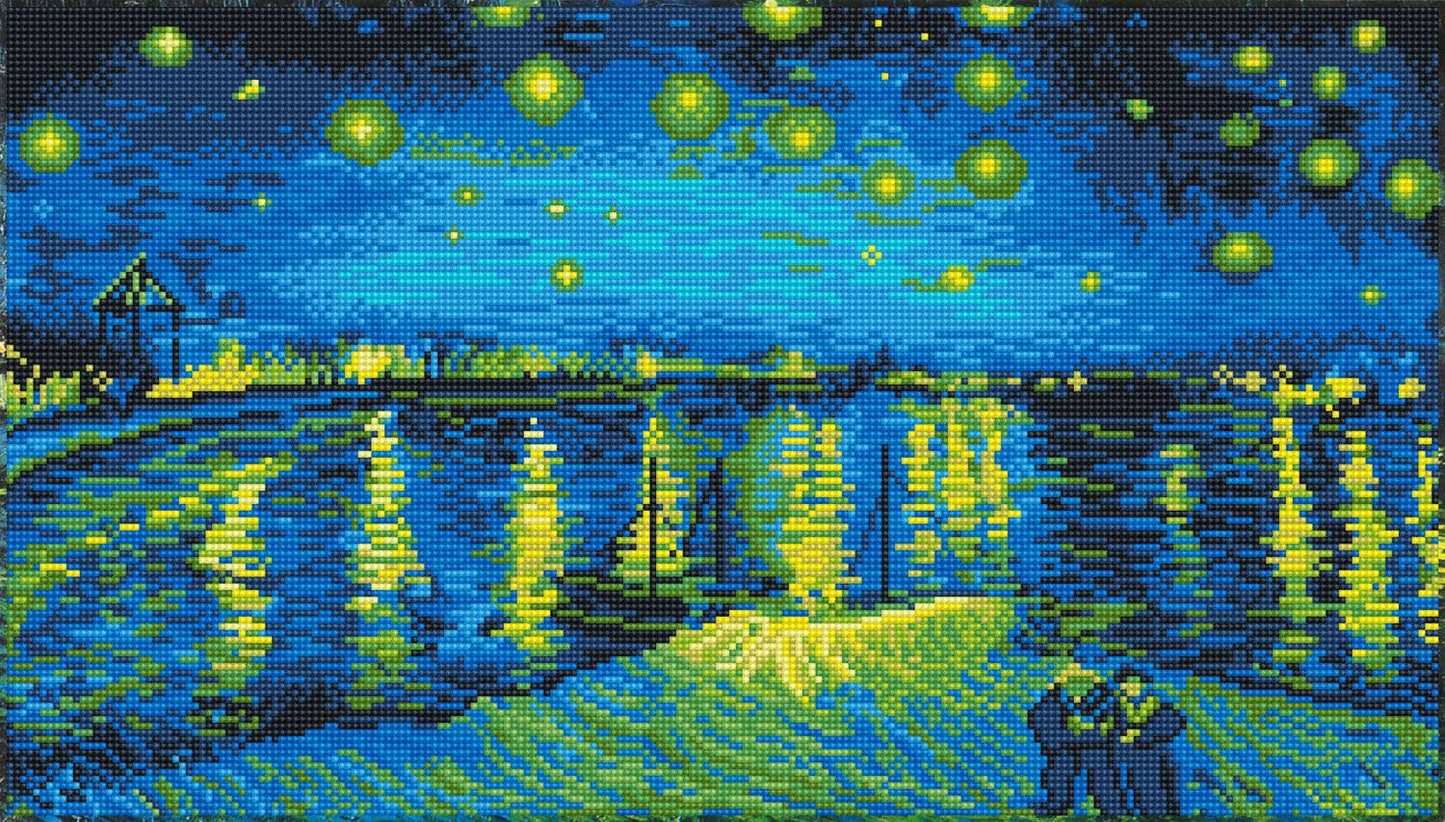 Diamond Dotz Art Kit - Starry Night Over the Rhône (Après Van Gogh) 14” x 25”