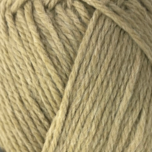 Ball of yarn with a black label on a white background
