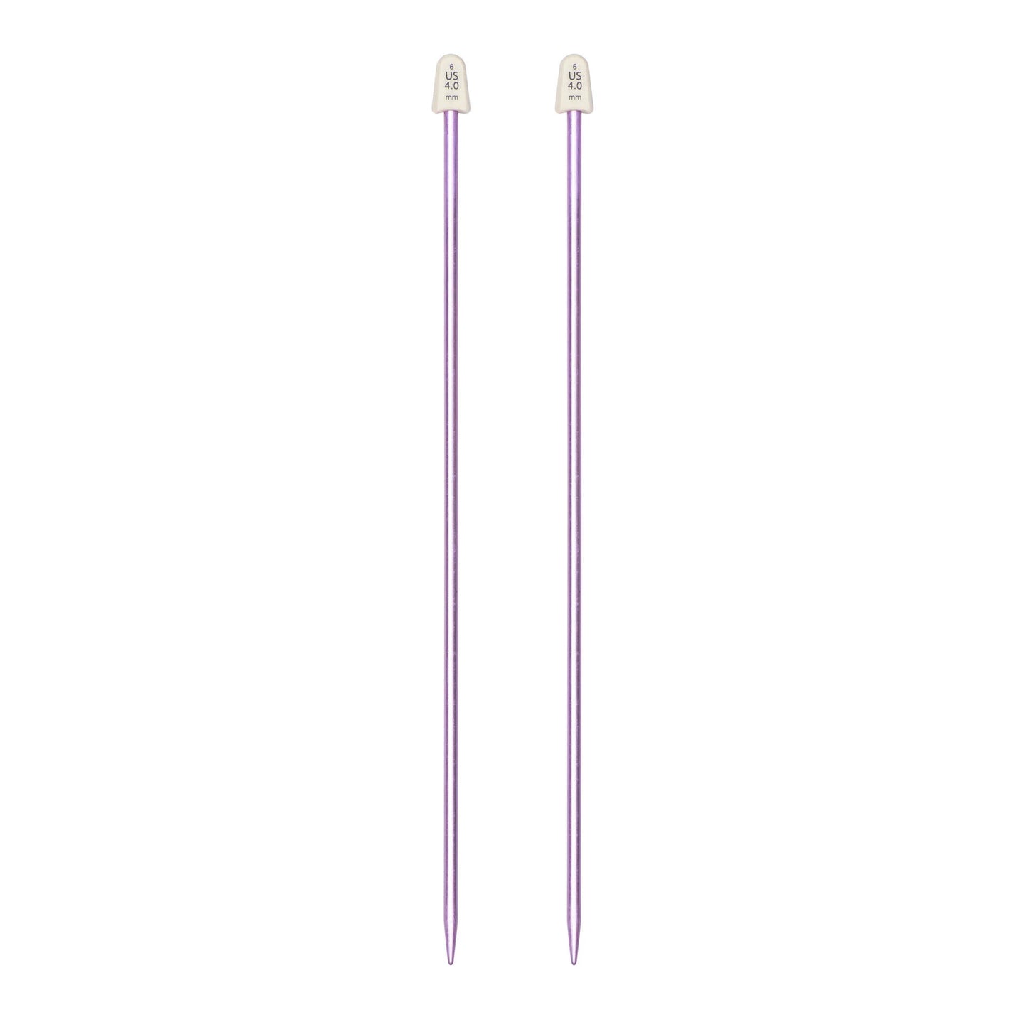 Susan Bates Silvalume 10" Single Point Knitting Needles US 6 / 4.0 mm
