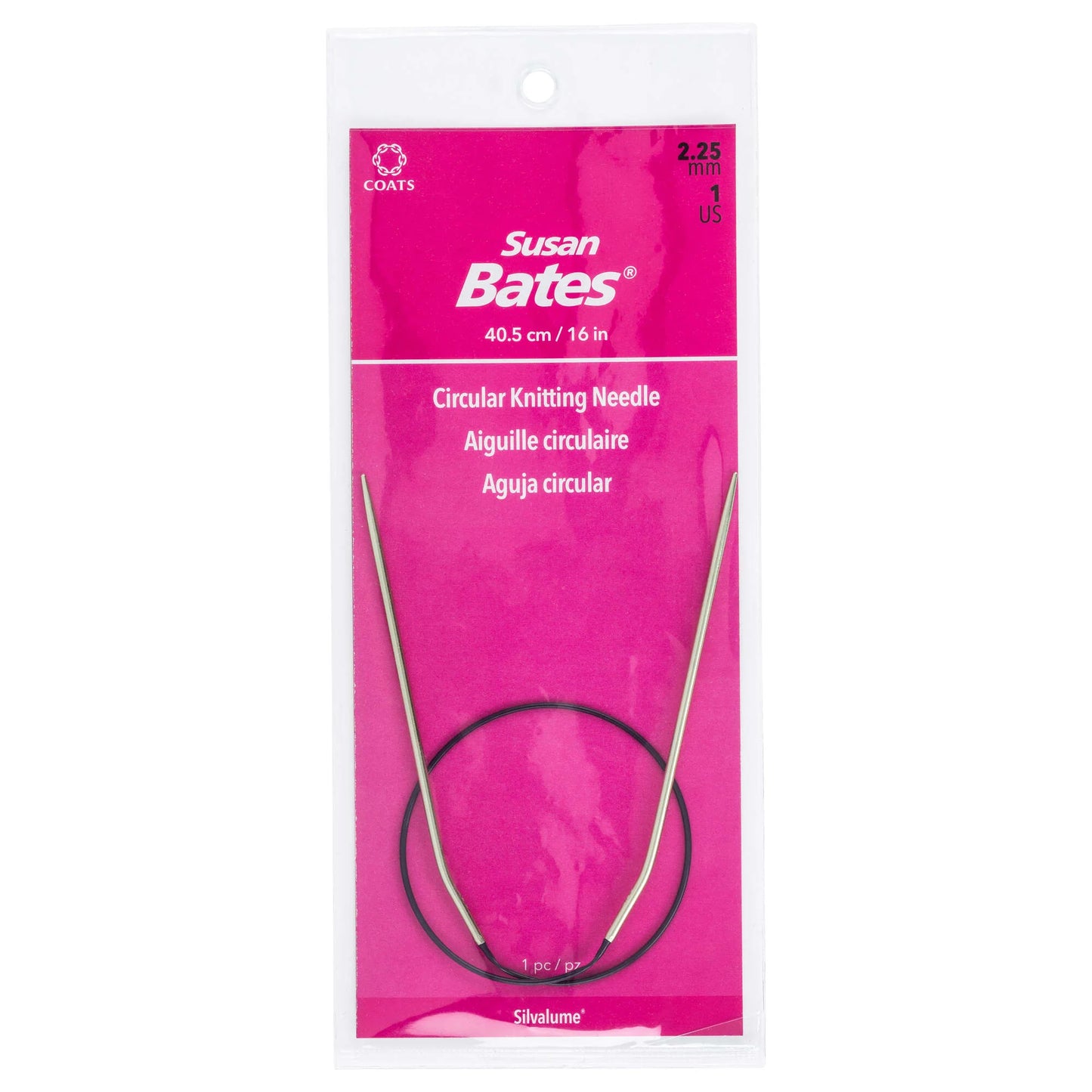 Susan BatesSilvalume 16" Circular Knitting Needles US 1 / 2.25 mm