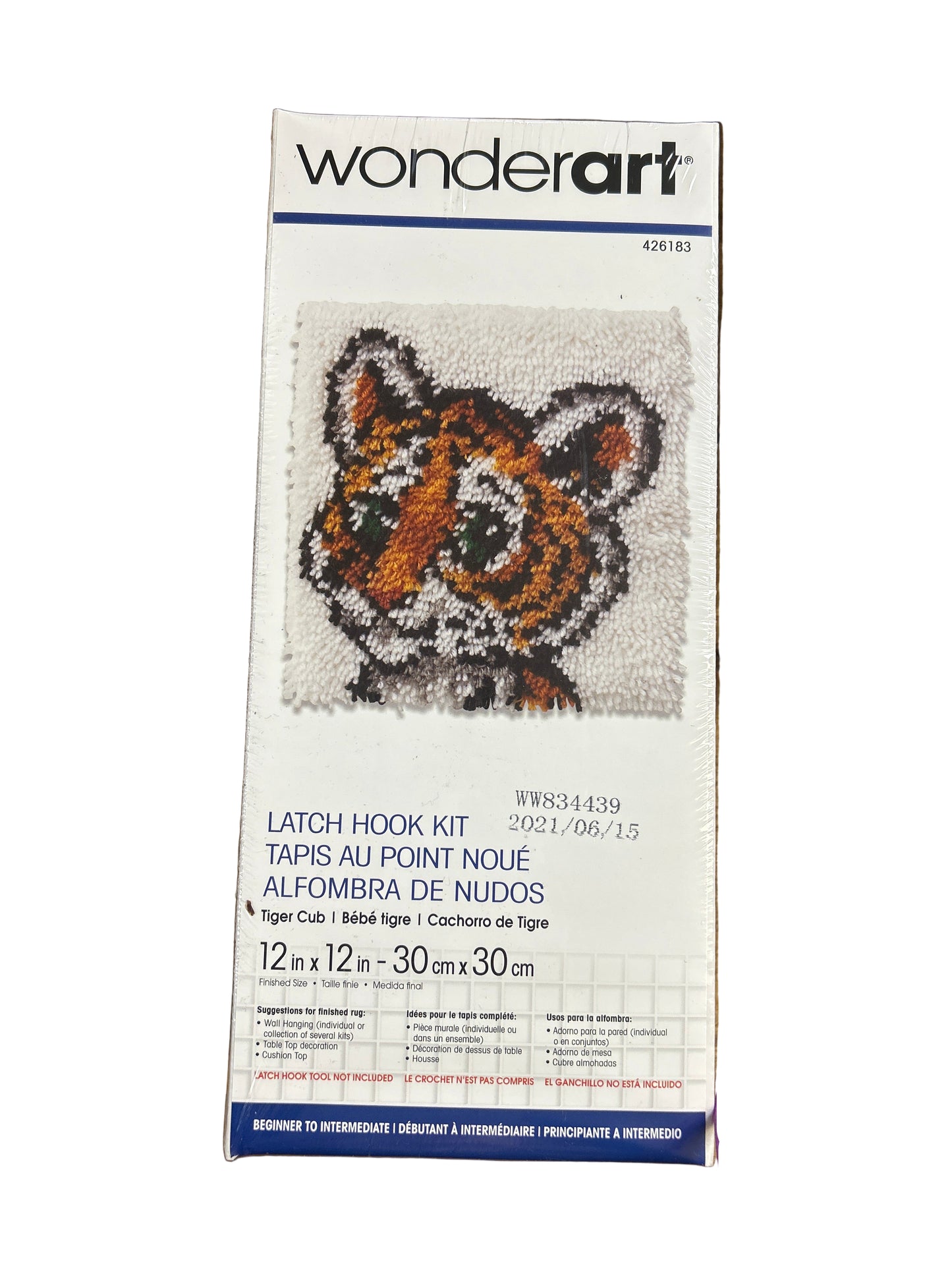 WonderArt Tiger Cub Latch Hook Kit