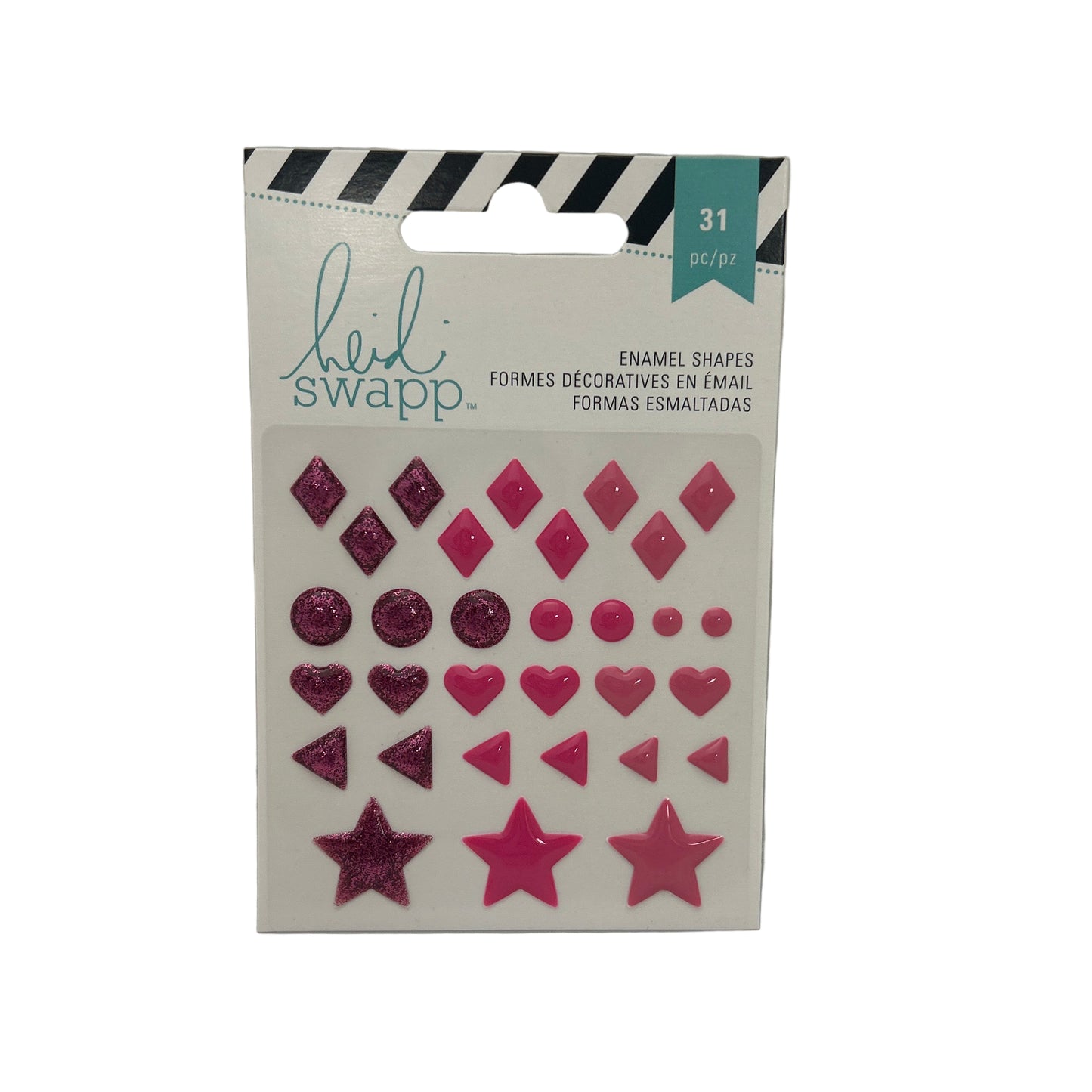 Pack of decorative stickers with geometric shapes on a white background