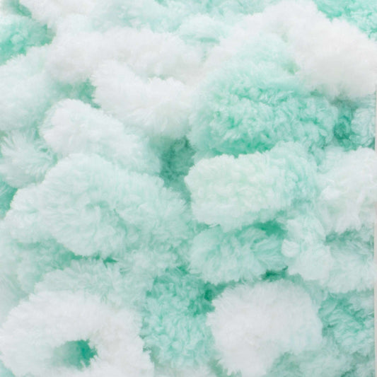 Bernat Alize Blanket-EZ Yarn - White & Mint
