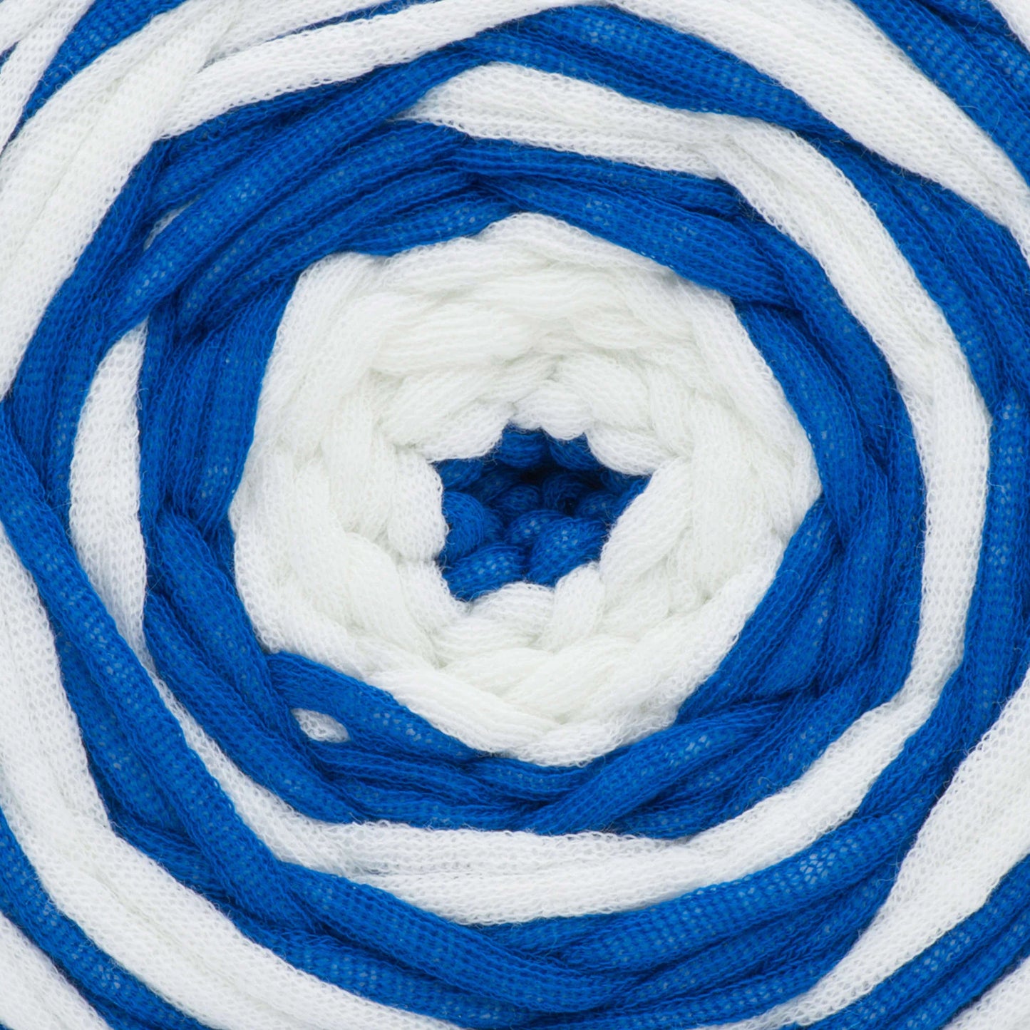 Bernat Maker Outdoor Yarn Skein - Fresh Royal Blue Stripe