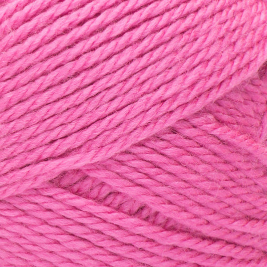 Close-up of pink yarn with a slight sheen