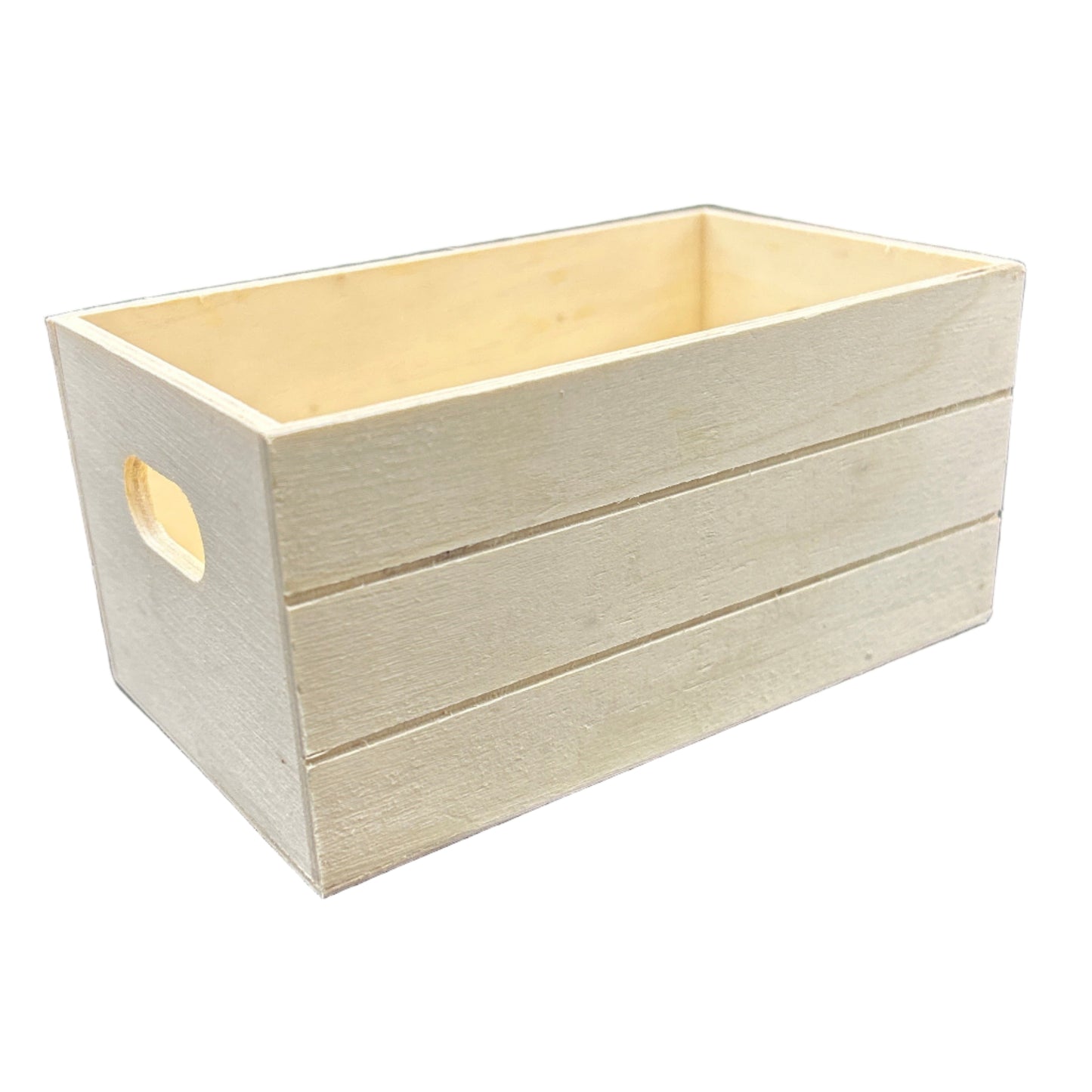 Wooden block with a rectangular cutout on a dark background