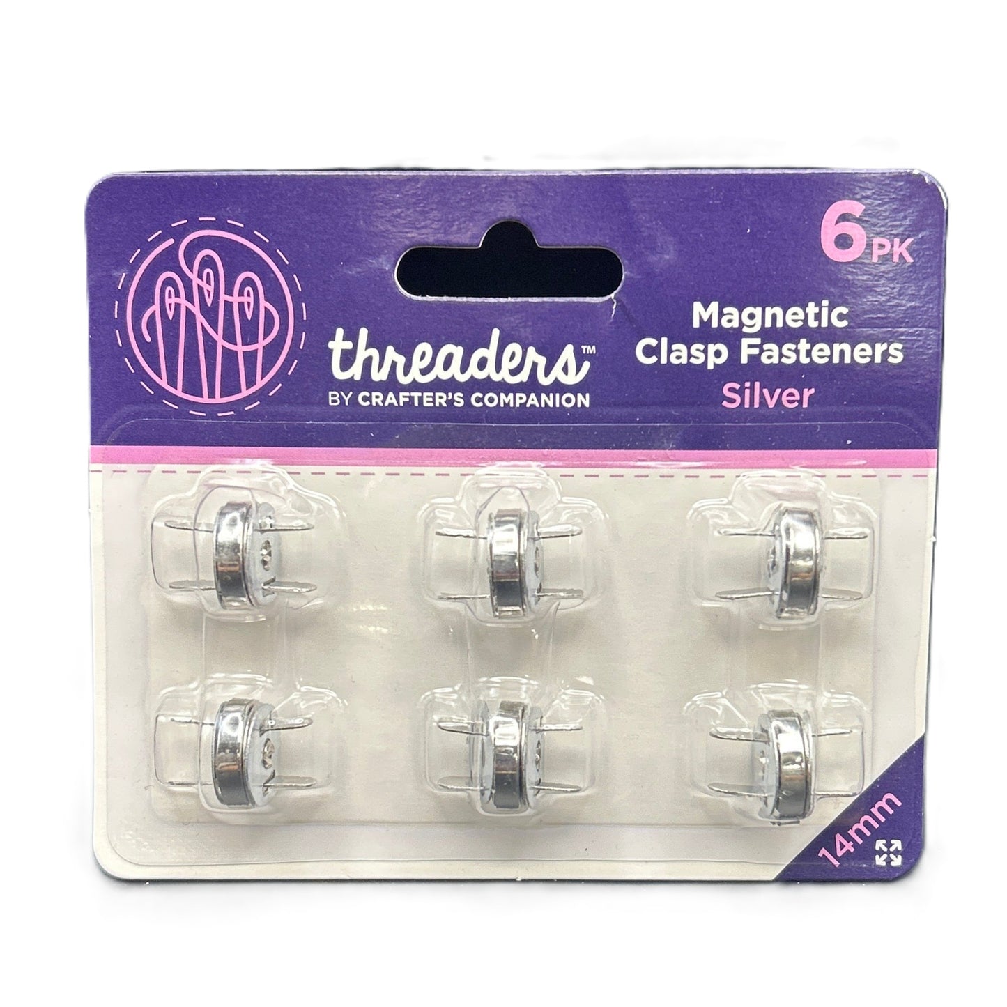 Pack of magnetic clasp fasteners by Threaders on a white background