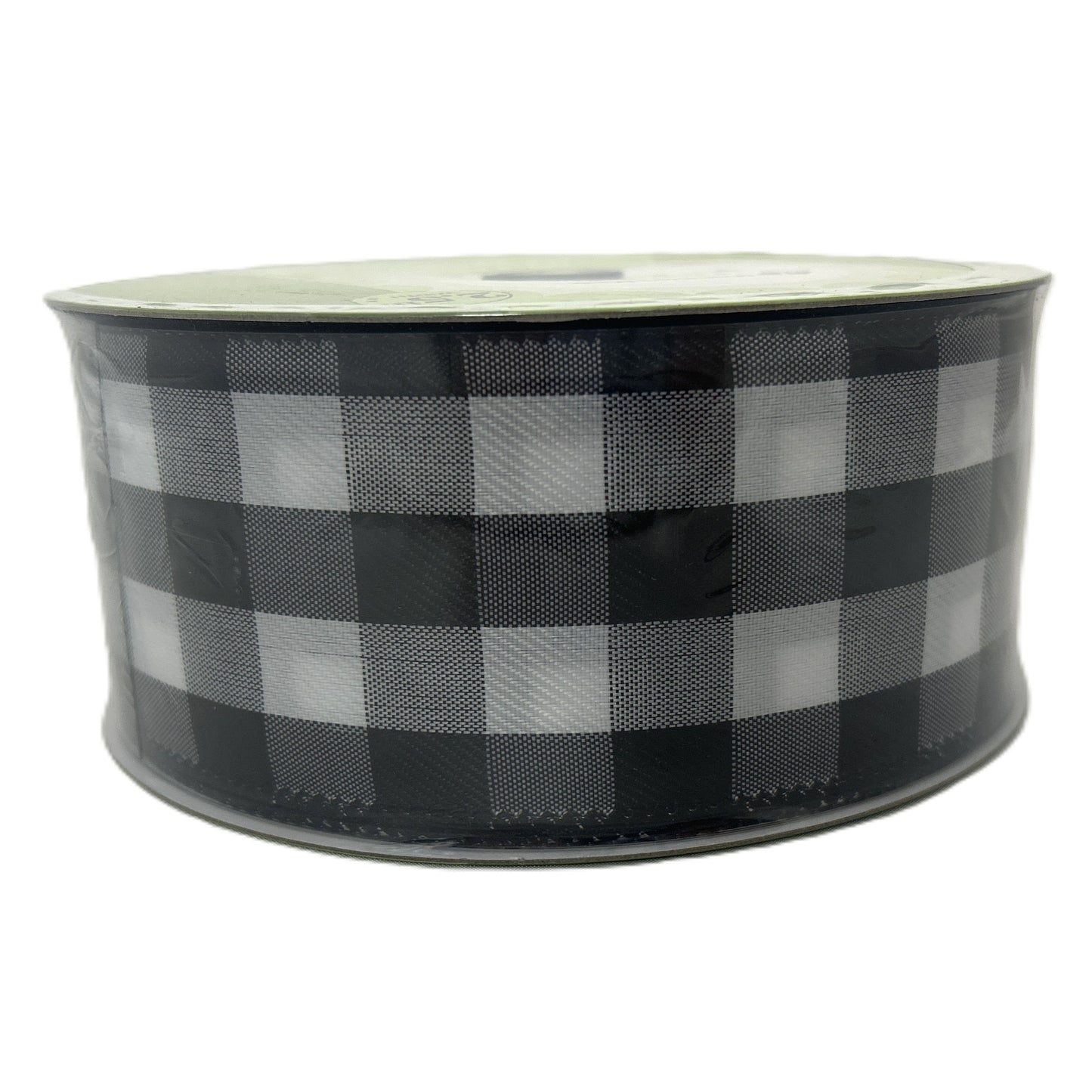 Black White Buffalo Print - 2.5” x 50 yds - Wire Edged Premium Ribbon
