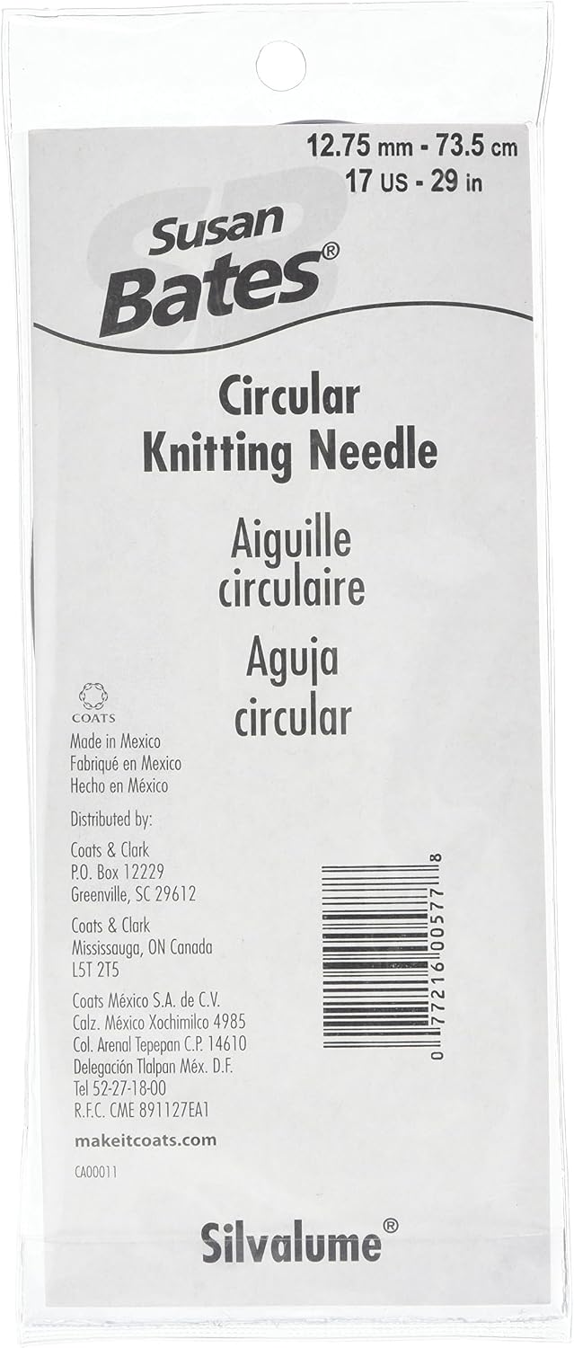 Susan Bates 29" Circular Knitting Needles 17 US / 12.75 mm