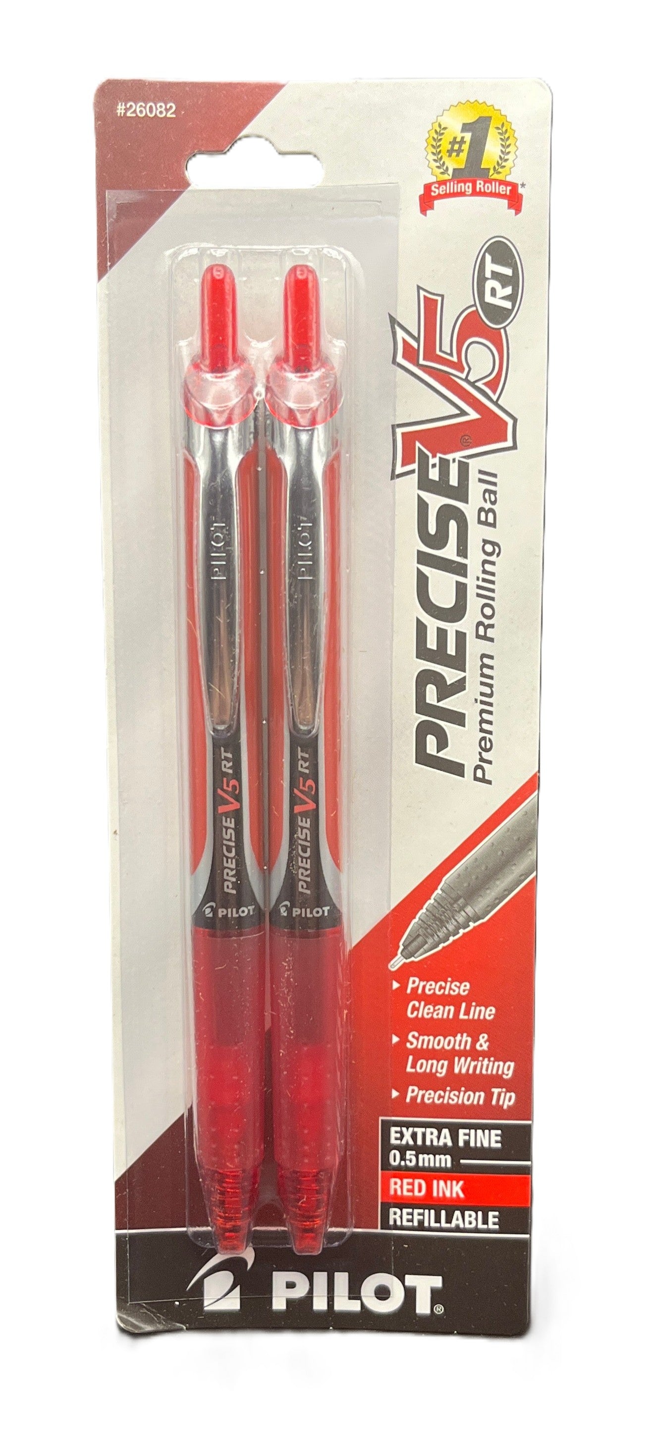 Pilot Precise V5 RT pen refills in packaging on a white background