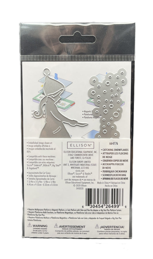 Packaging of Ellison die cutters with product illustration and text on a white background