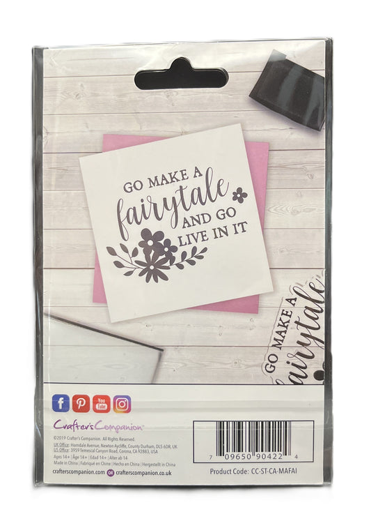 Packaged product with a motivational quote on a wooden surface