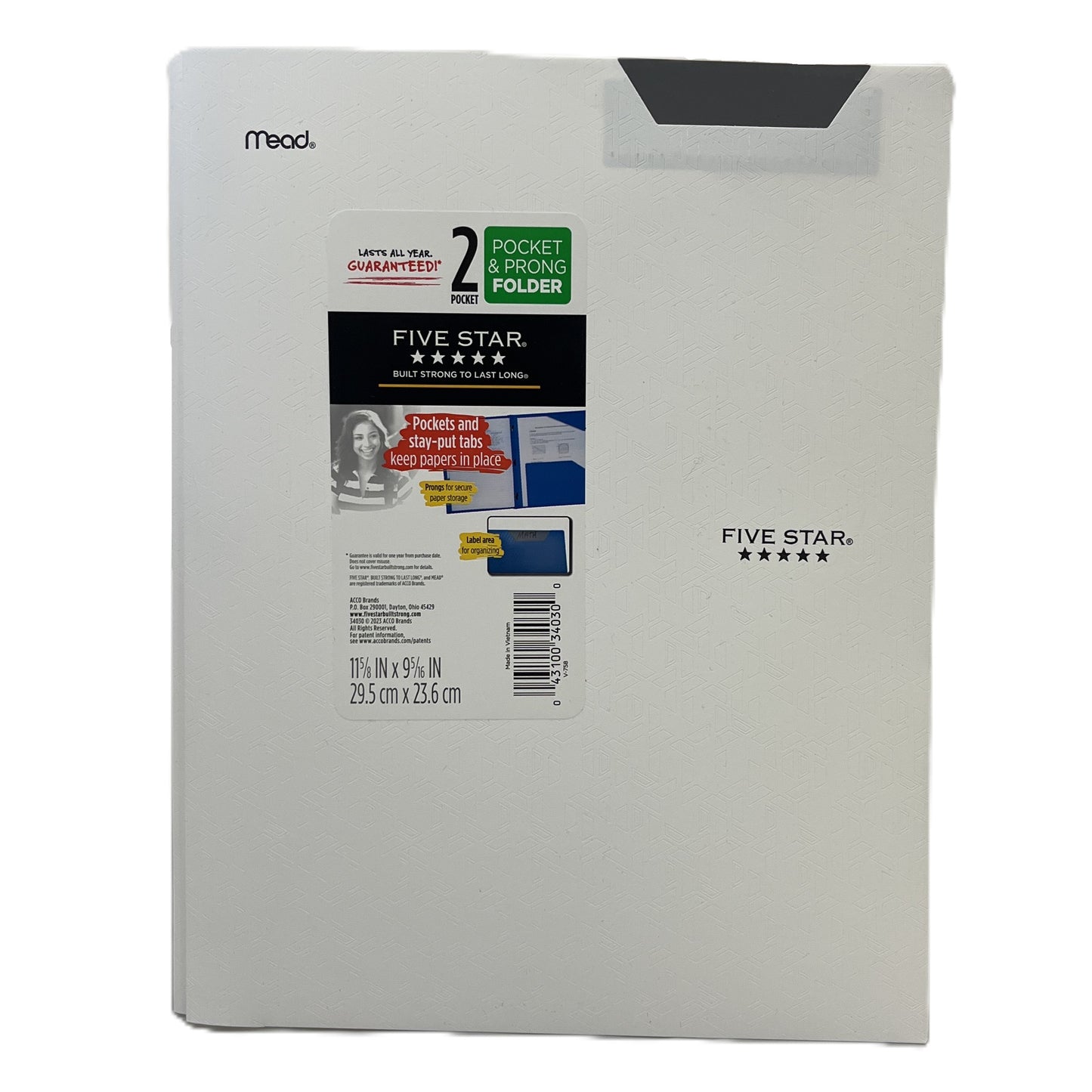 Five Star two-pocket folder packaging on a white background