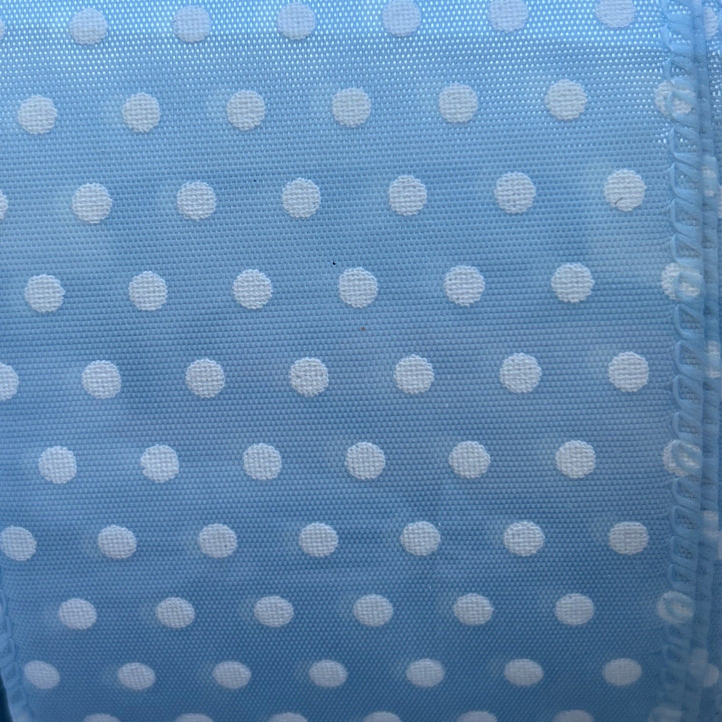 Polka Dot Pale Blue & White - 2.5" Wire-Edged Ribbon 50 yd Roll