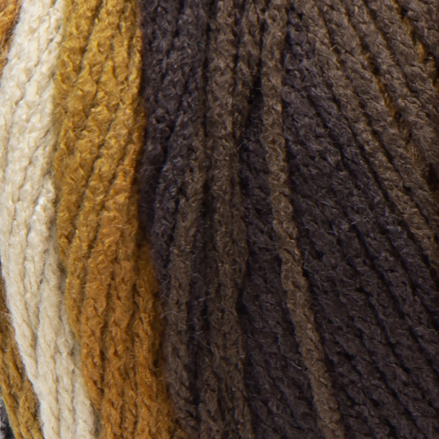 Red Heart Super Saver Jumbo Stripes Yarn Skein - Latte Stripe 10 oz
