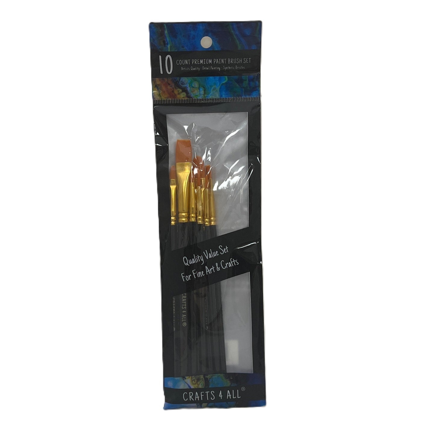 Packaged set of paintbrushes with 'Crafts 4 All' branding on a white background