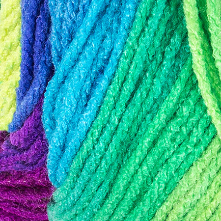 Red Heart Super Saver Stripes Yarn Skein - Parrot Stripe 5oz