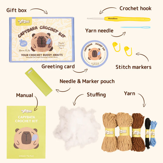 CAPYBARA - Crochet Kit by YeeZhee