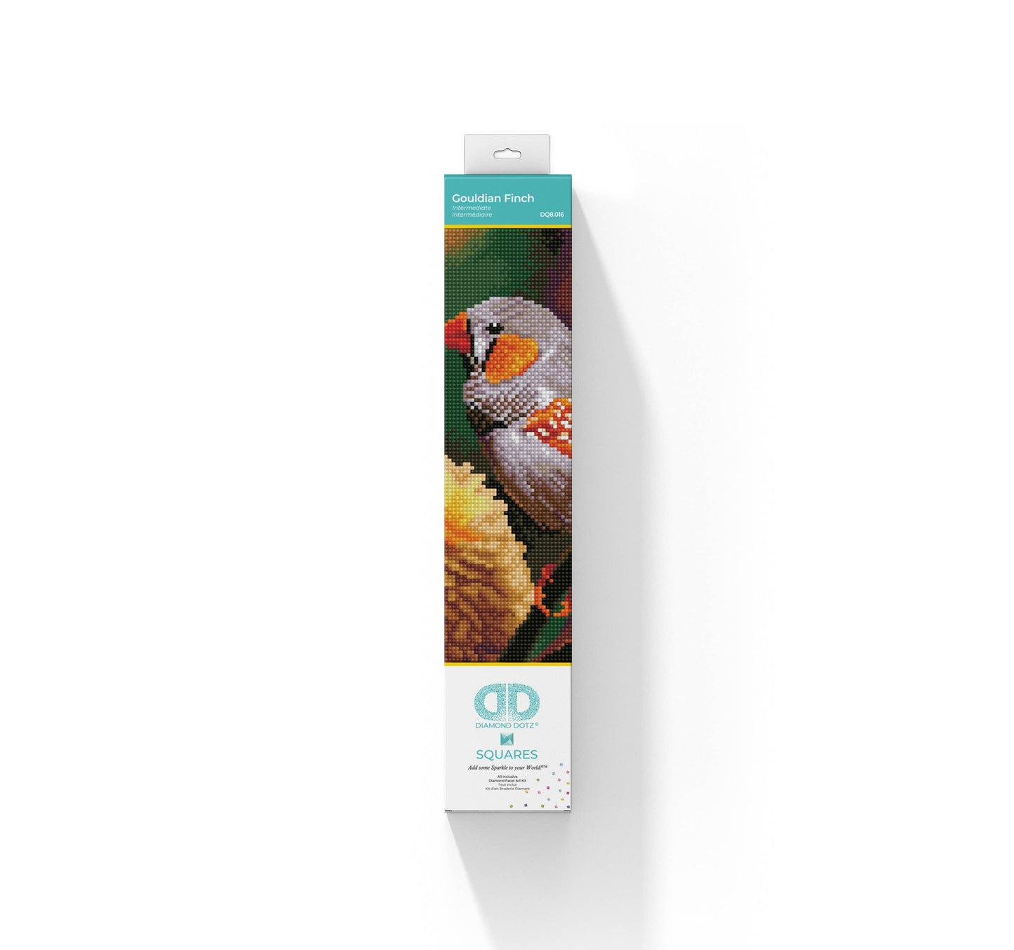 Gouldian Finch (Square) - Diamond Dotz Art Kit - 16.4” x 12.2”