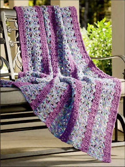 Afghan Variegations Varigated Crochet Patterns Annie's Attic Kim Guzman