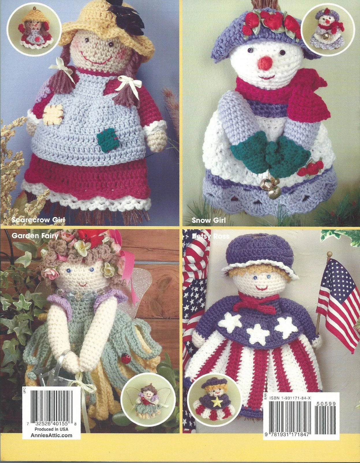 Mini Broom Dolls and Magnets - Michele Wilcox Crochet Patterns