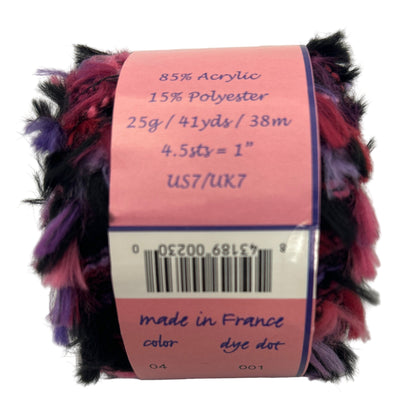 Yarn ball with a label on a white background