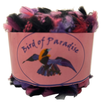 Decorative product with 'Bird of Paradise' text and design on a pink background