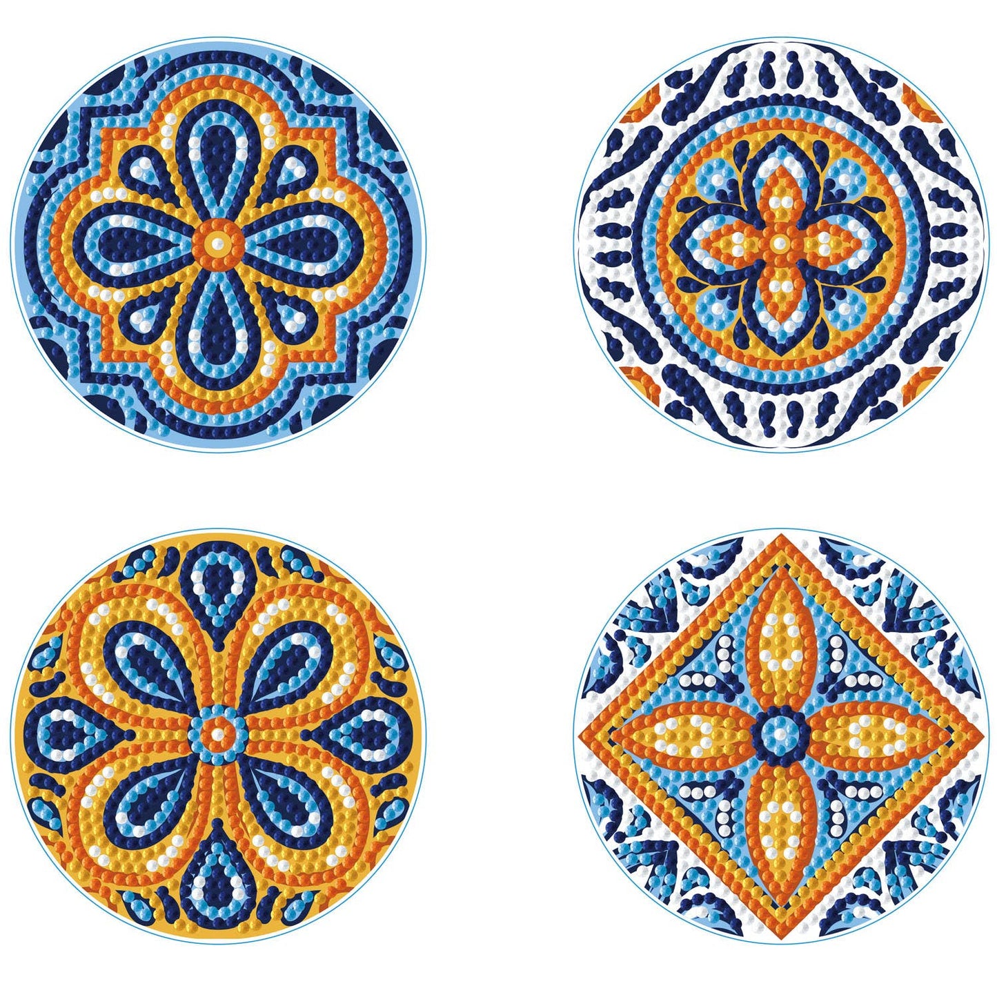 Portuguese Tiles Coasters - Diamond Dotz Art Kit - Makes 4