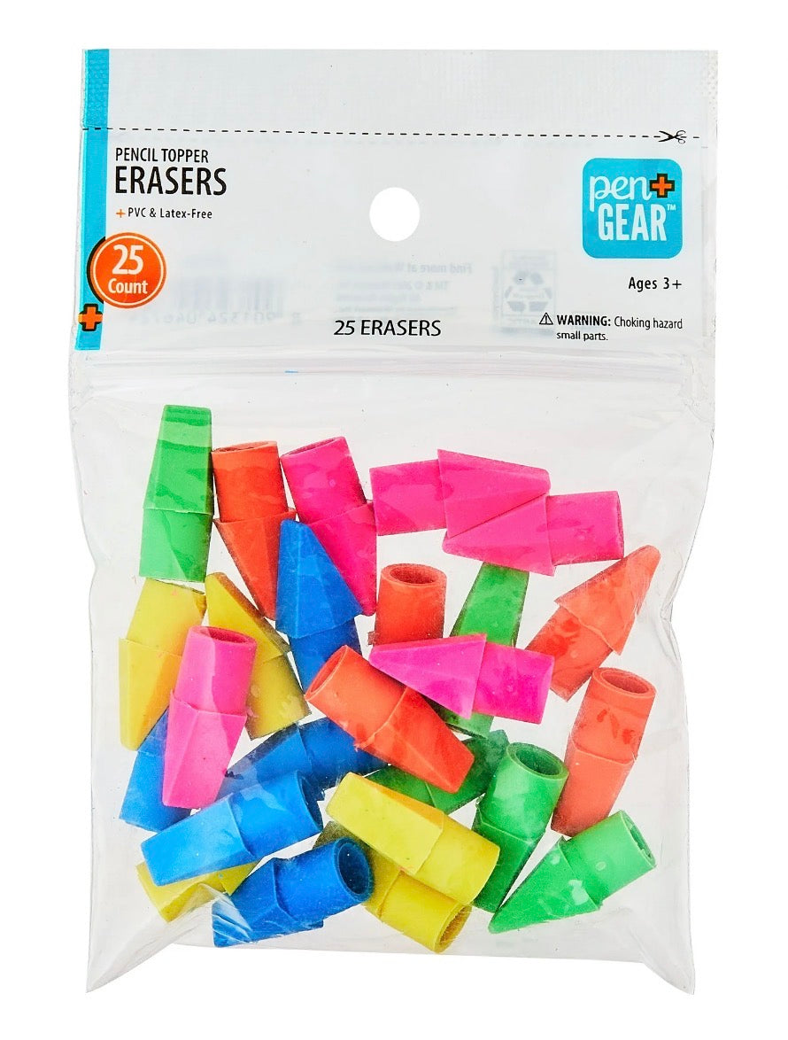 Pencil Topper Erasers 25 Pack