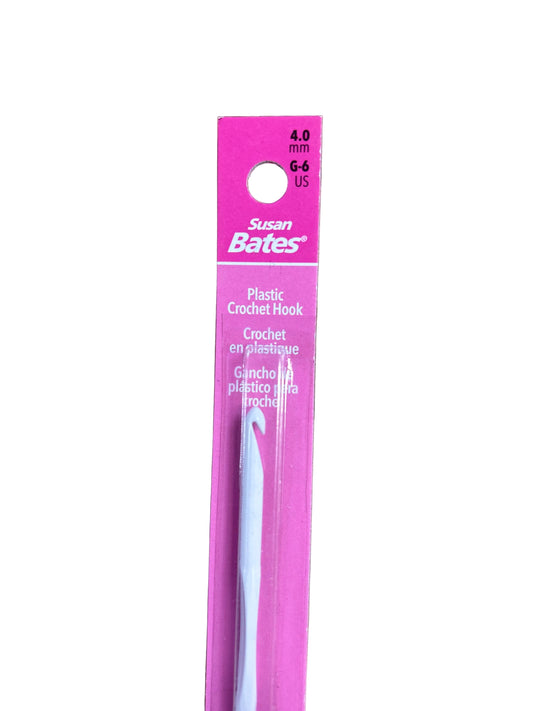 Susan Bates Luite Plastic Crochet Hook G/6  (4.0mm)
