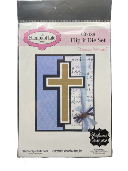 Package of 'Cross Flip-it Die Set' by Stamps of Life on a white background