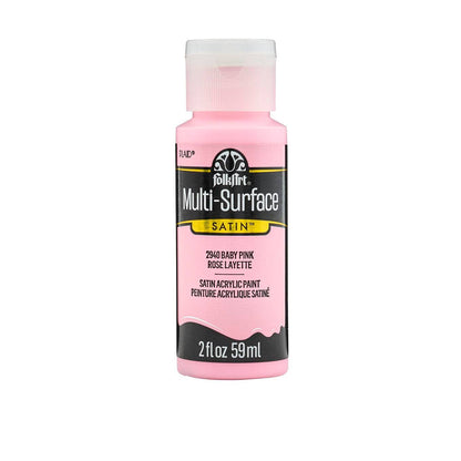 FolkArt Multi-Surface Satin Acrylic Paint 2 oz - 2940 Baby Pink