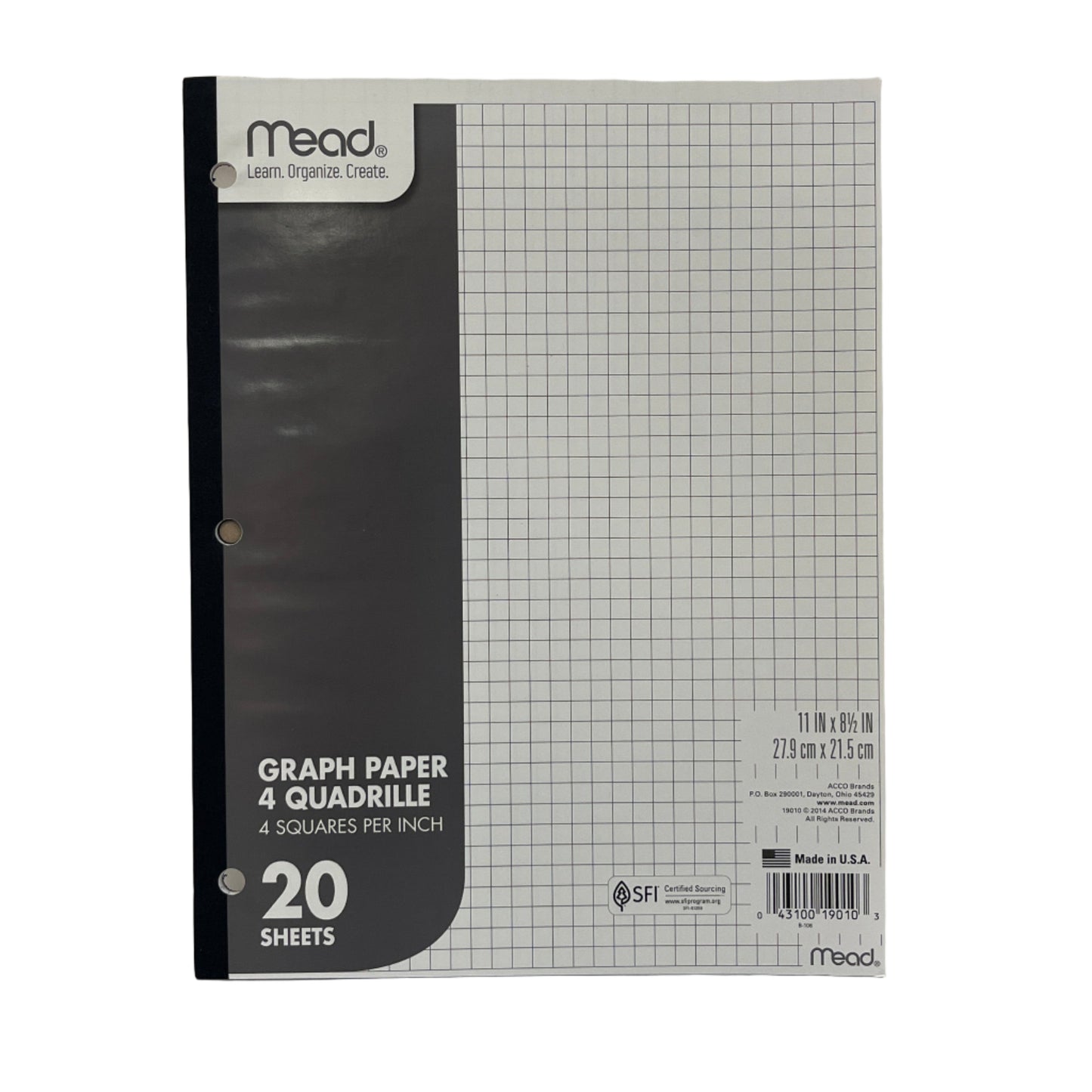 Mead graph paper with grid pattern on a white background