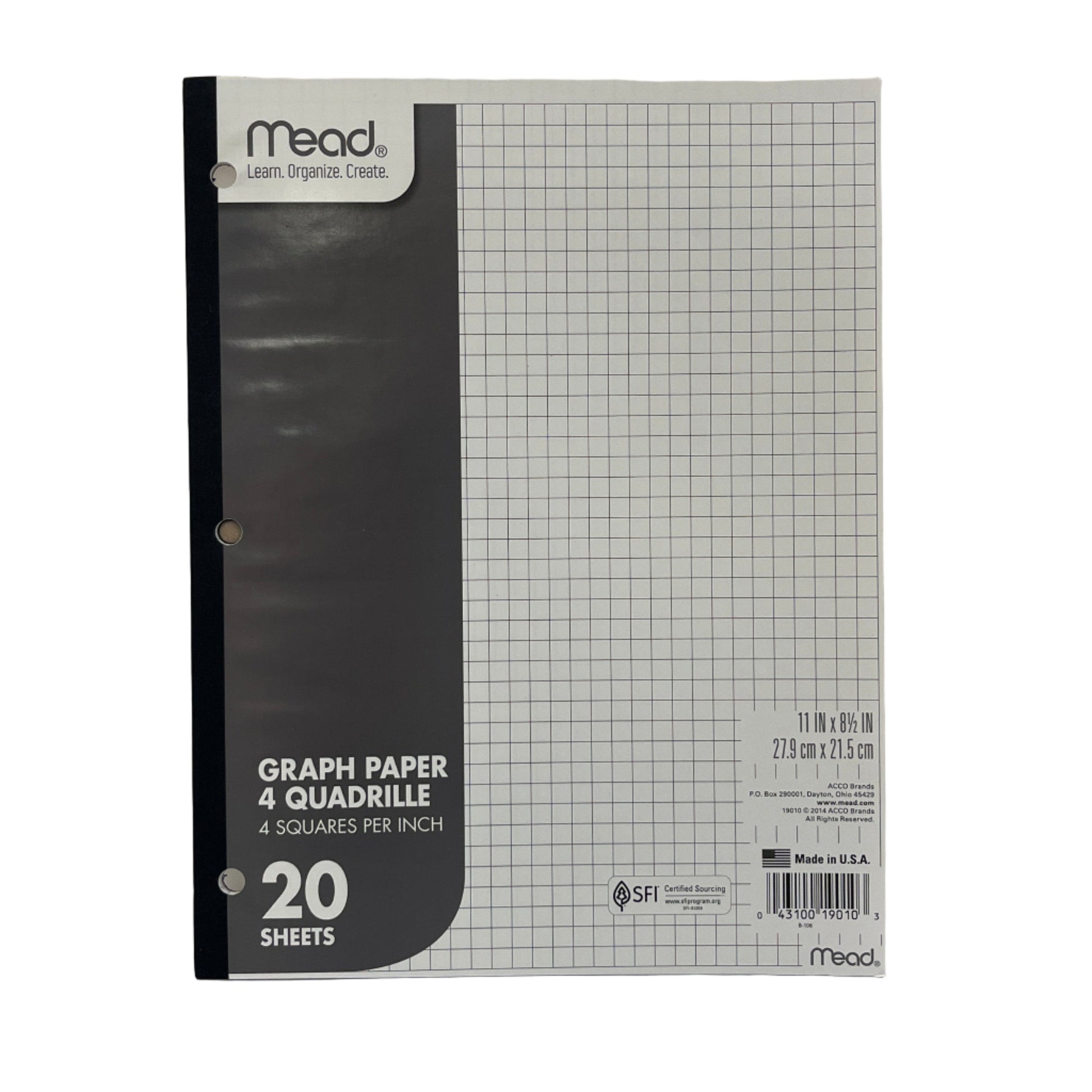 Mead graph paper with grid pattern on a white background