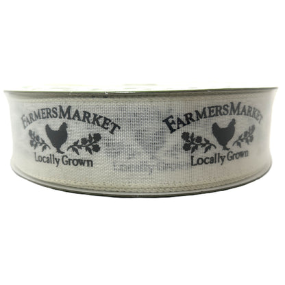 Farmers Market - 1.5” x 50 yds - Wire Edged Premium Ribbon