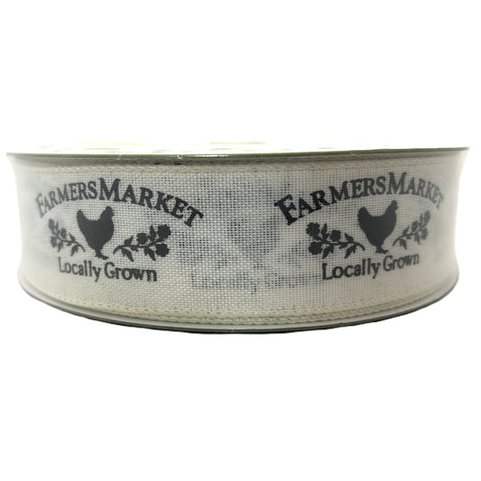 Farmers Market - 1.5” x 50 yds - Wire Edged Premium Ribbon