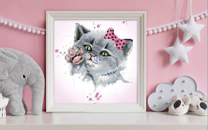 Eye Spy Kitty - Diamond Dotz Art Kit - 12” x 12”