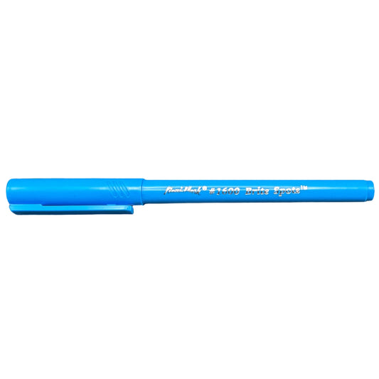 Blue marker pen on a white background