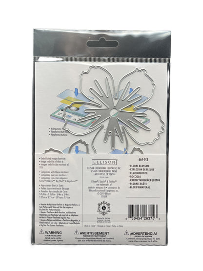 Butterfly-shaped metal die cut in packaging with Ellison branding