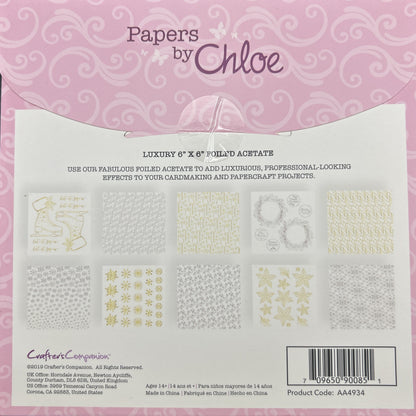 Papers by Chloe packaging with decorative elements and text on a pink background