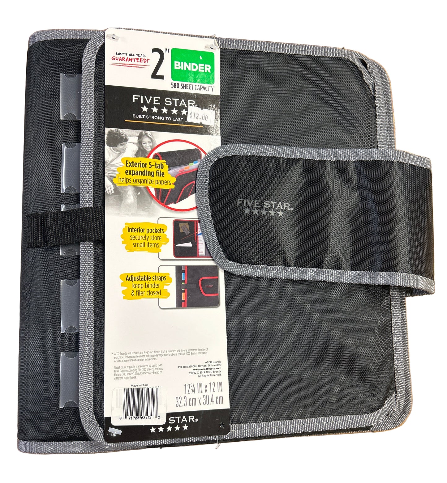Five Star binder with packaging on a white background
