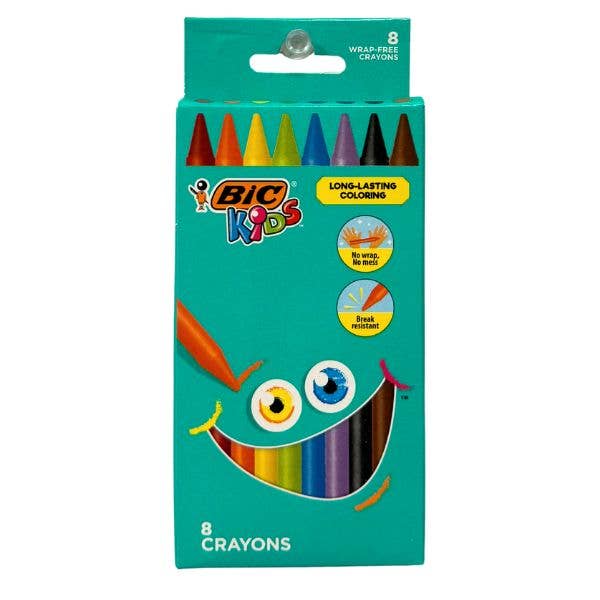 8pc Long Crayon Set Bic Kids - #36536 - 