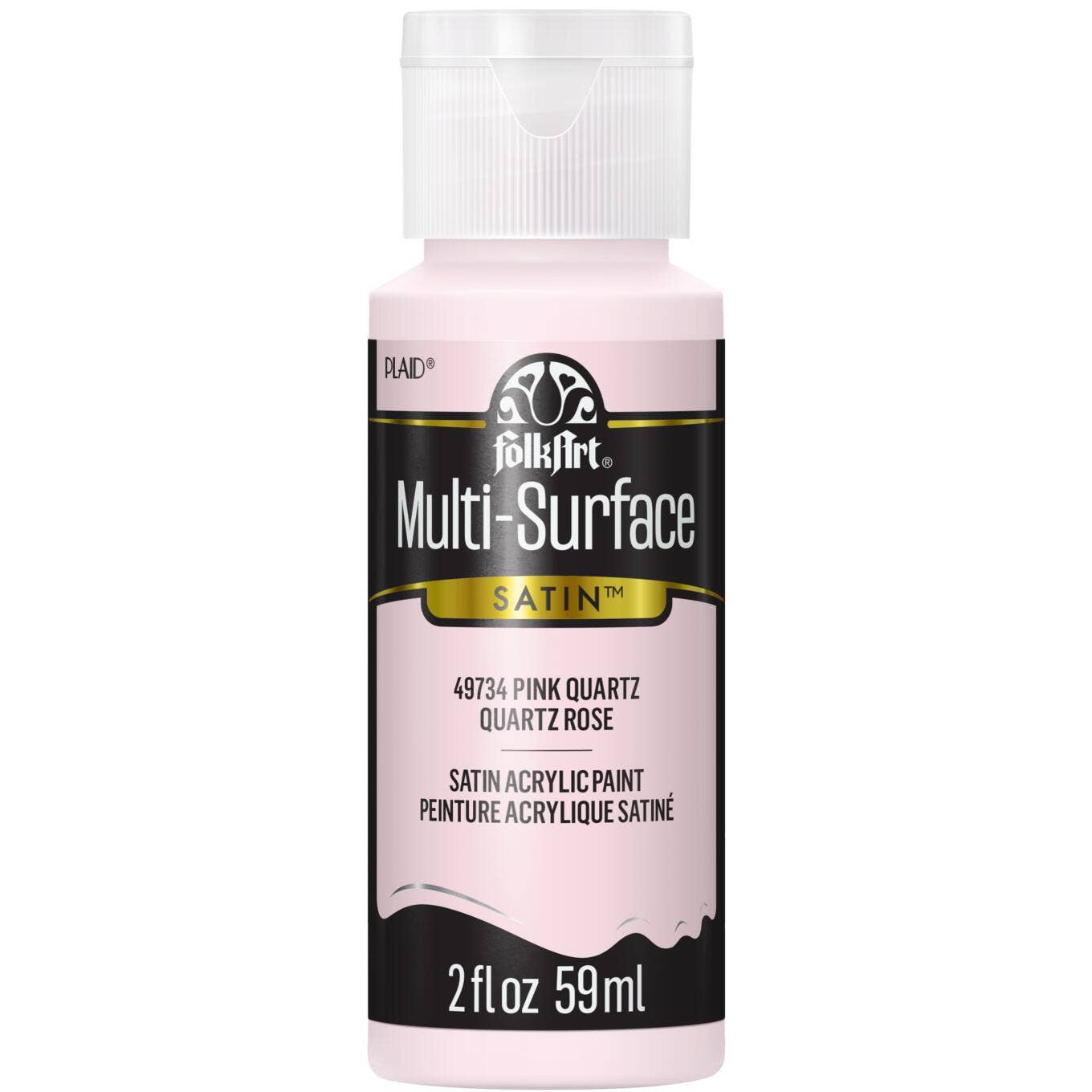FolkArt Multi-Surface Satin Acrylic Paint 2 oz -49734 Pink Quartz