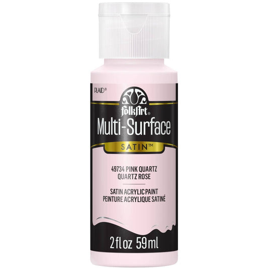 FolkArt Multi-Surface Satin Acrylic Paint 2 oz -49734 Pink Quartz