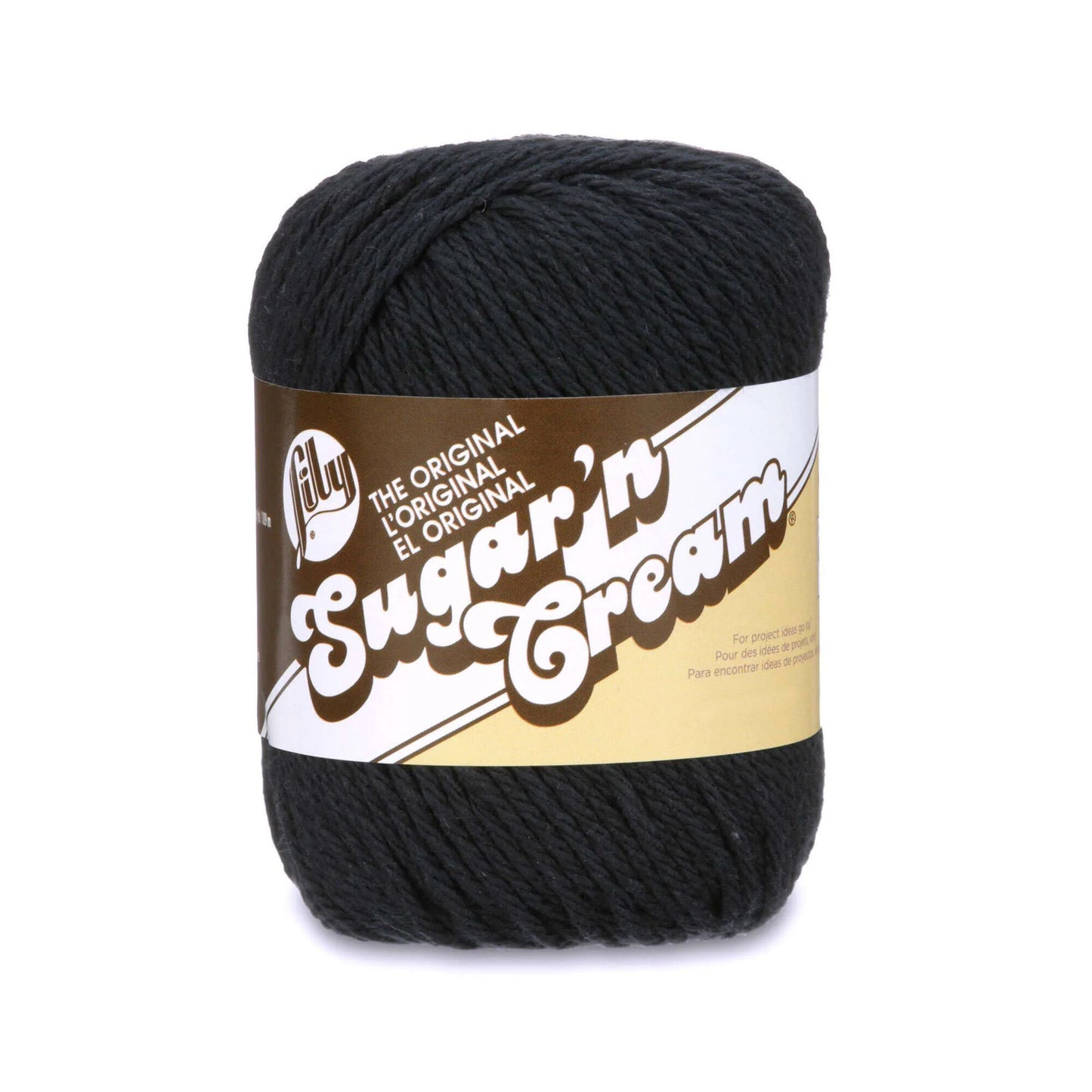 Lily Sugar n’ Creme - Black 2.5 oz Yarn Skein
