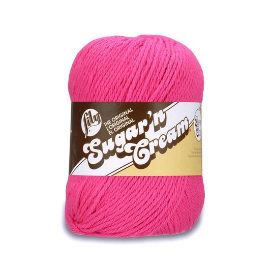 Lily Sugar n’ Creme - 4oz Super Size Yarn Skein - Hot Pink