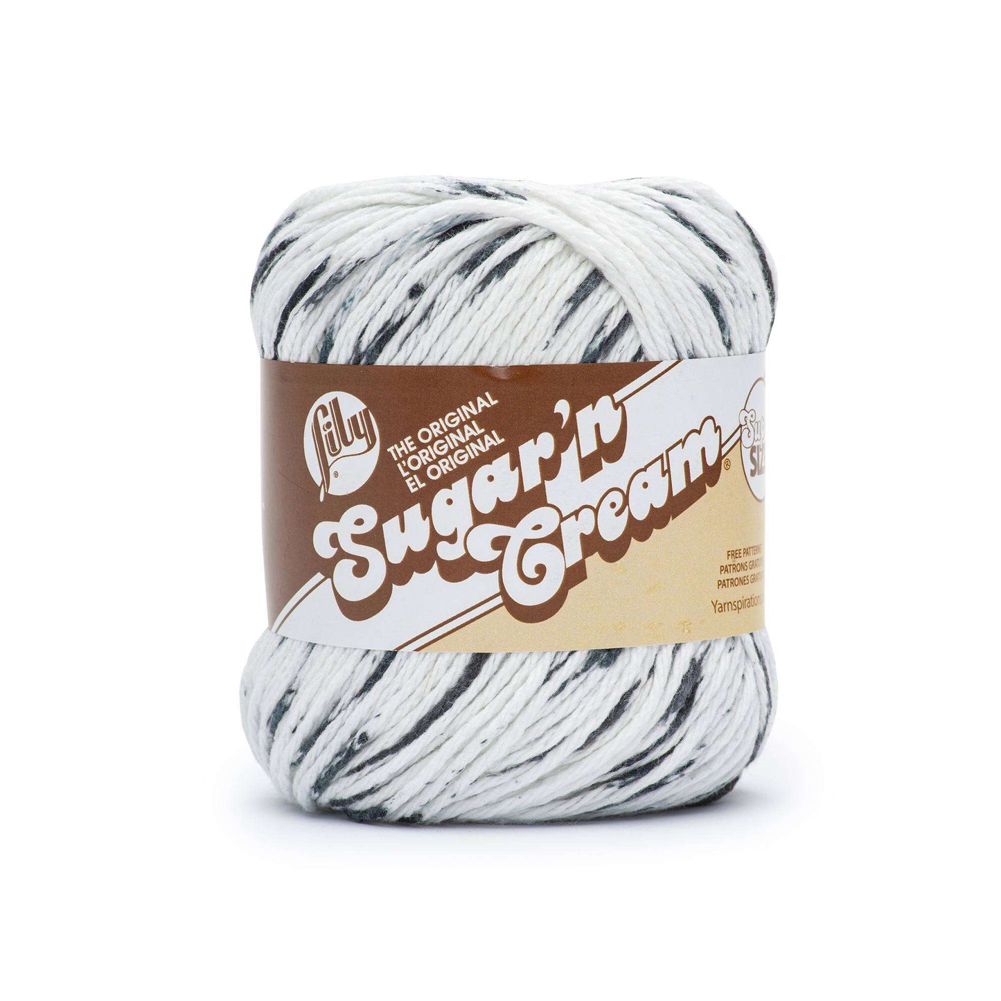Lily Sugar ‘n Creme - Salt N Pepper Ombre 3oz Super Size Yarn Skein