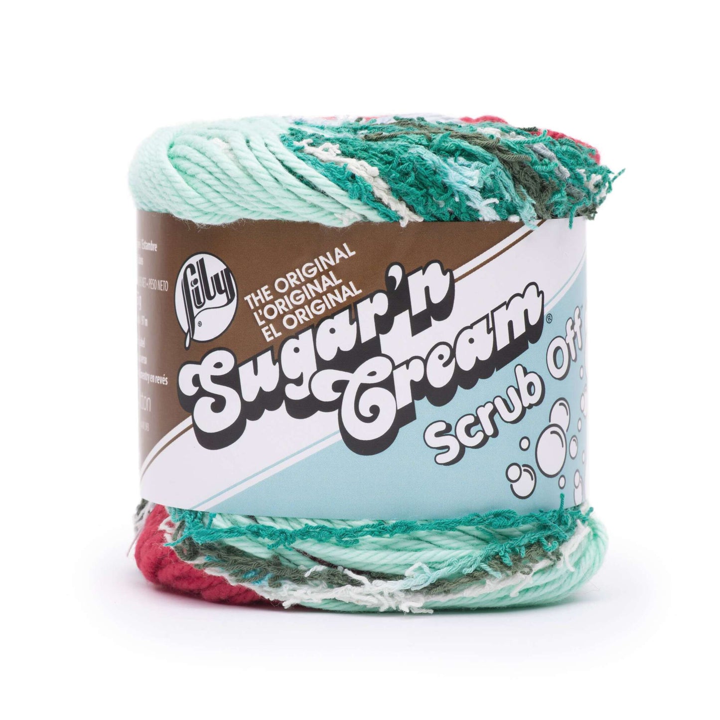 Lily Sugar ‘n Cream Yarn Scrub Off - Peppermint 2.6 oz