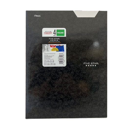 Black folder with Five Star branding on a white background