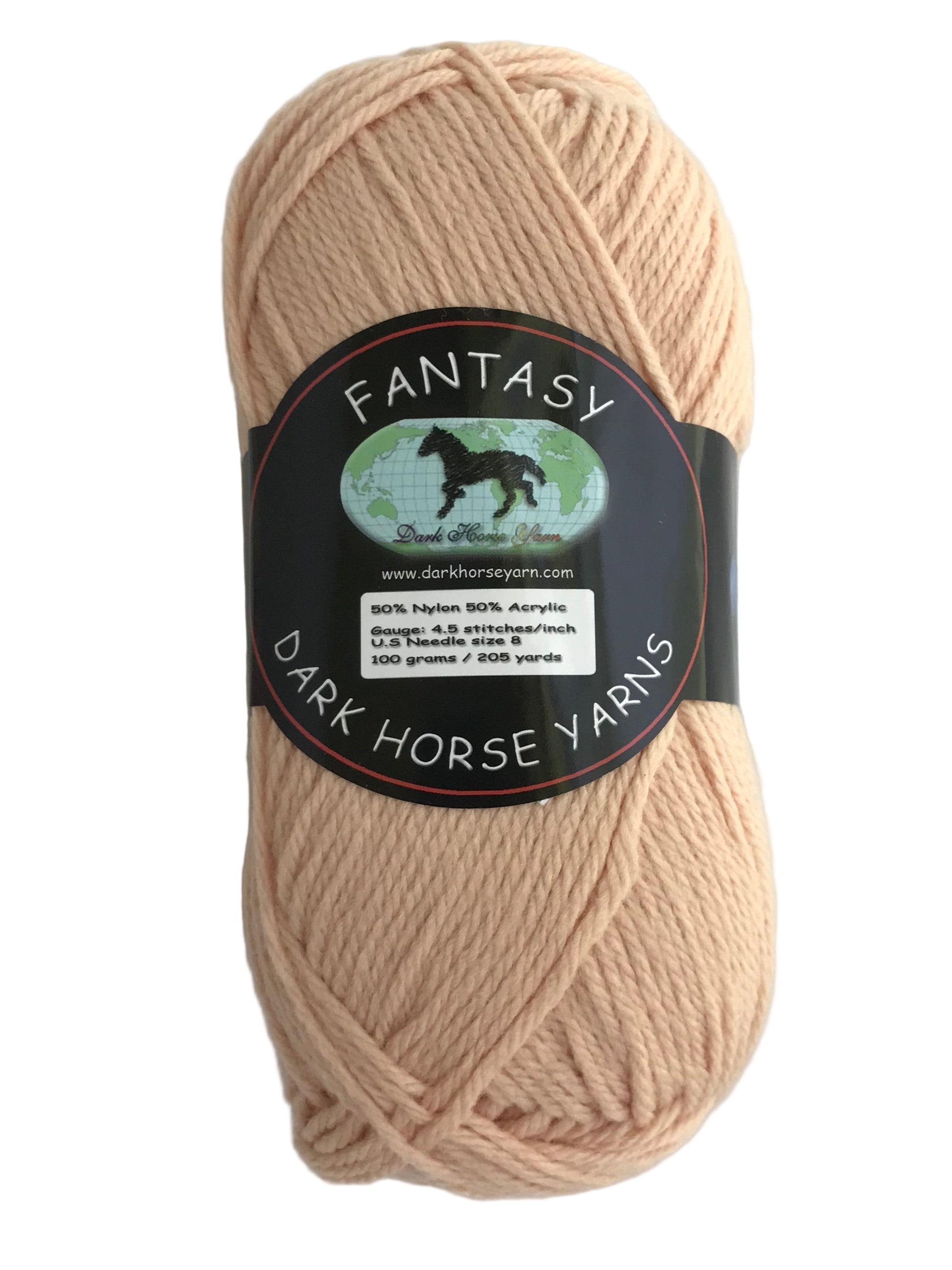 Ball of yarn with a 'Dark Horse Yarns' label on a white background